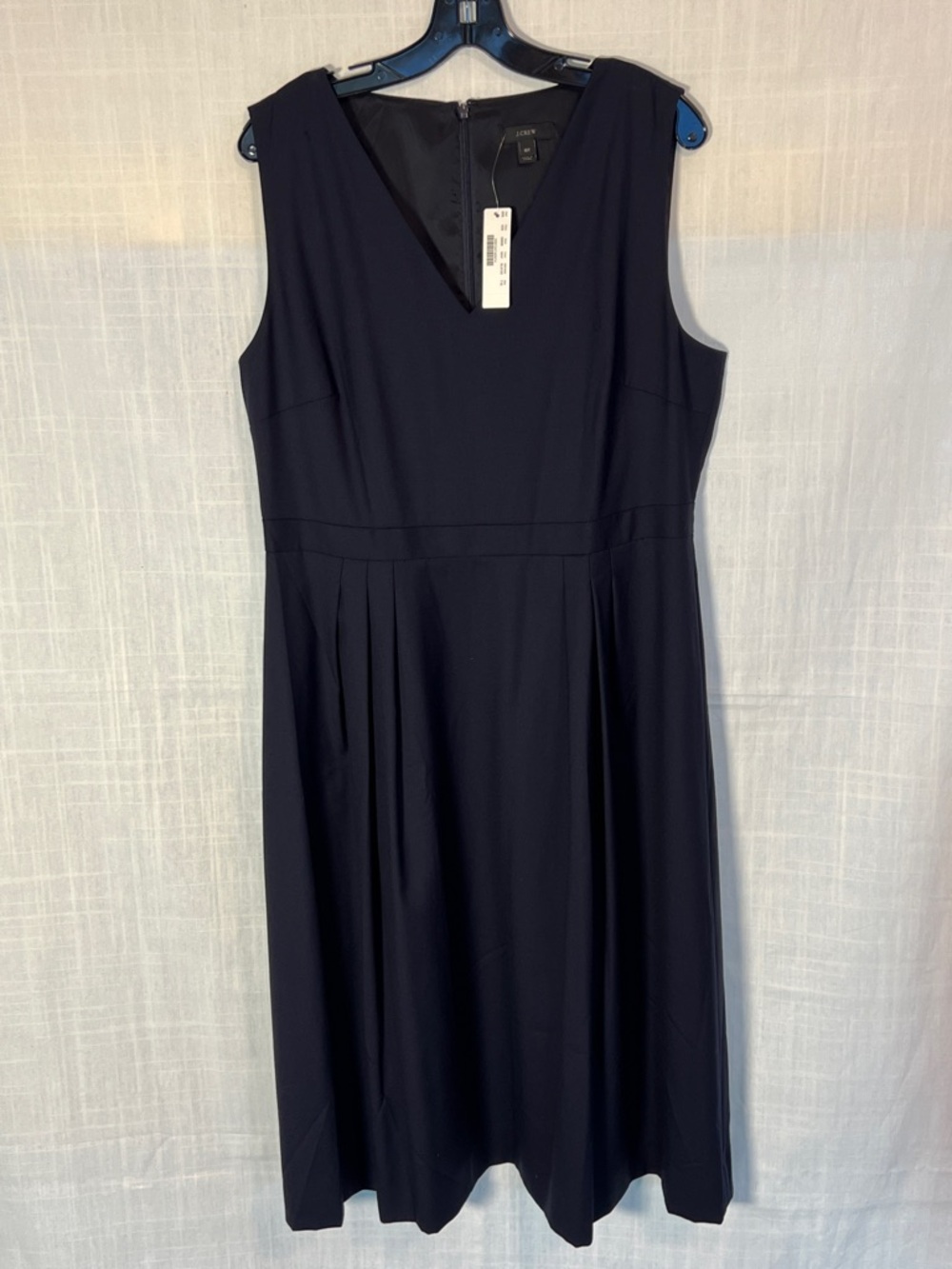 J. Crew Navy Sleeveless V-Neck Midi Dress